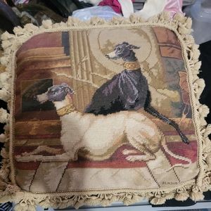 HKH International handmade decorative needlepoint pillow